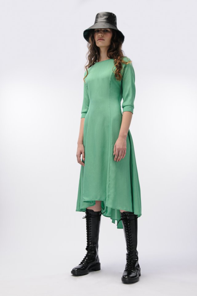 Zielona wiązana sukienka rozmiar L