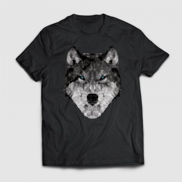 Koszulka oversize z wilkiem