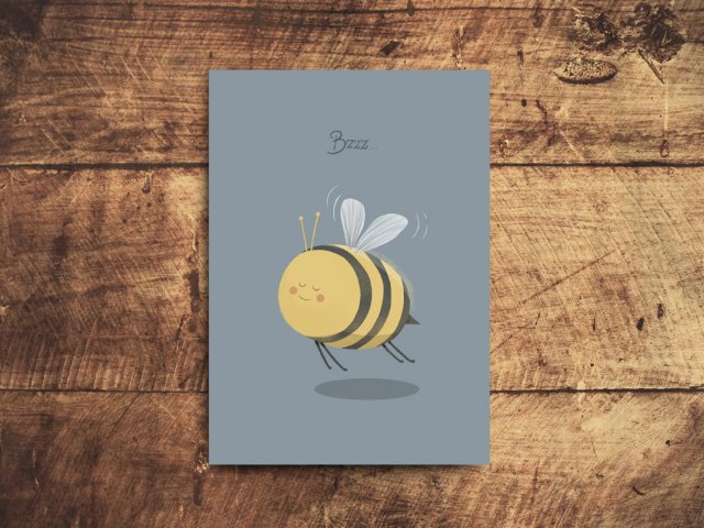 Kartka pocztowa - Pszczoła