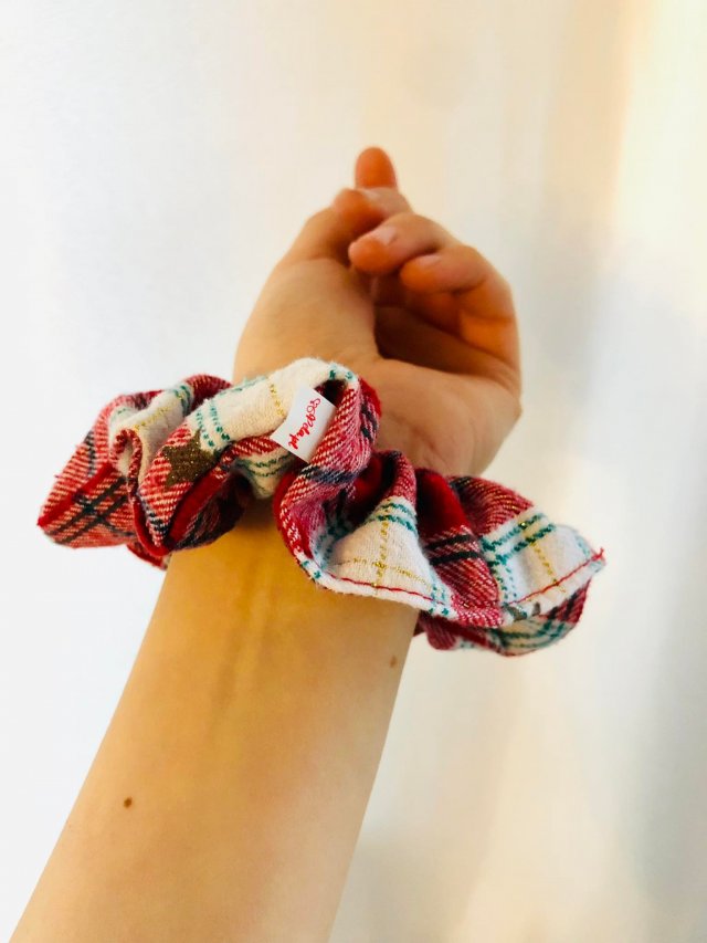 Pela' SCRUNCHIE Comfy czerwona w kratkę