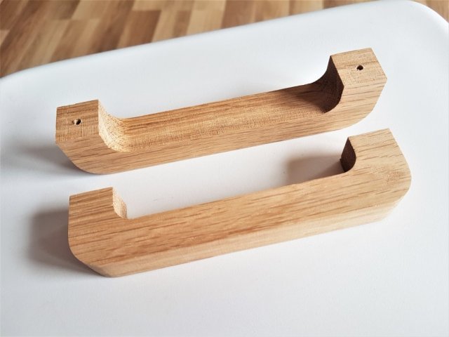 Uchwyt do mebli, drewniany, z drewna, dąb 160mm, do kuchni, rustykalne, boho uchwyty meblowe
