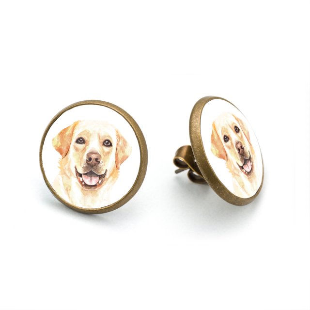 Kolczyki sztyfty LABRADOR rasowy pies