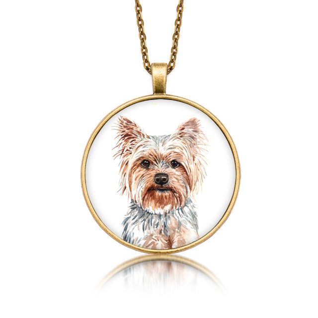 Medalion okrągły YORKSHIRE TERRIER rasowy pies