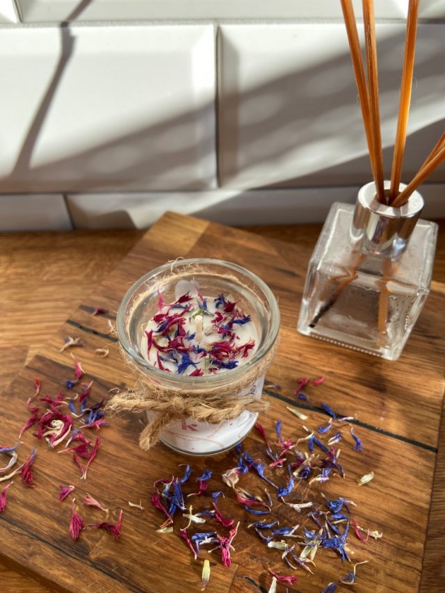 Naturalna świeca sojowa soya wax candle BOHO eko handmade