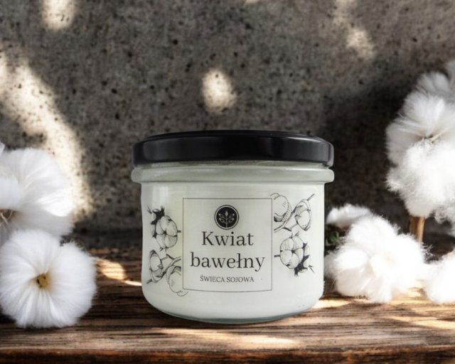 Świeca sojowa Kwiat bawełny 235 ml Mikuno