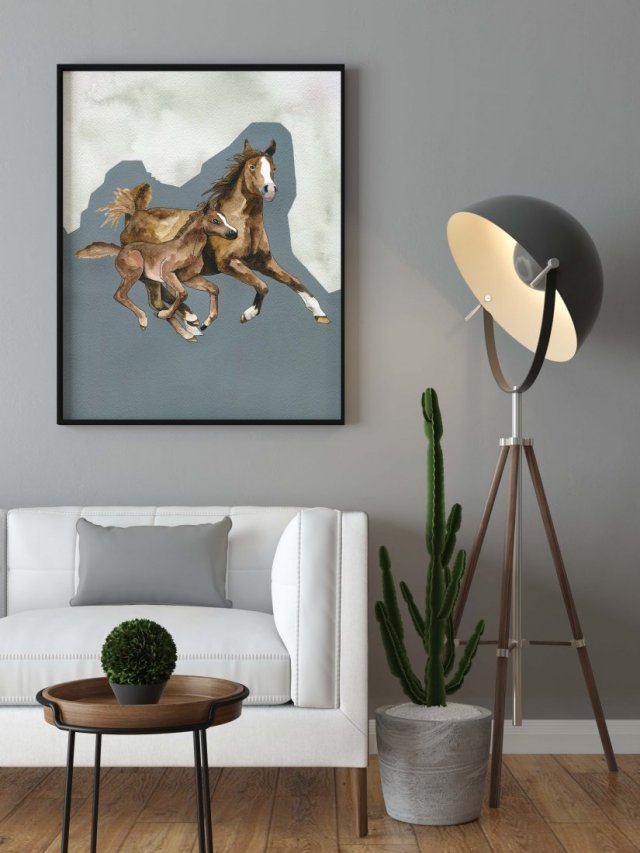 Plakat A3 "Konie"