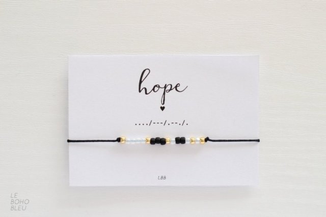 HOPE - bransoletka z alfabetem Morse'a