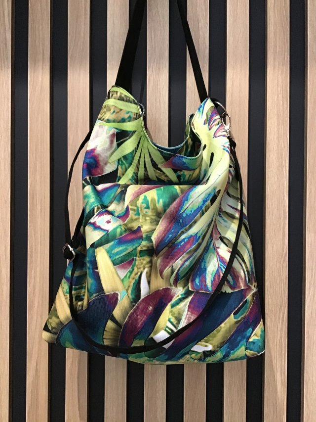 Torba hobo XXL - print monstera