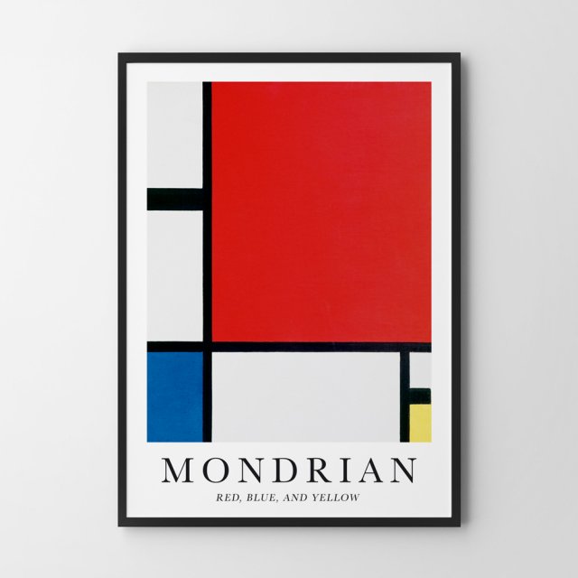 Plakat Mondrian Red Composition - plakat 30x40 cm
