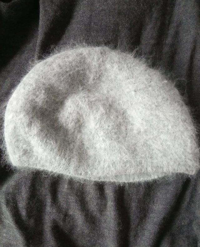 beret czapka wełniana wełna angora