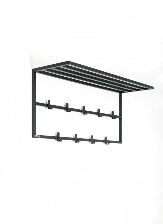 wieszak na ścianę do przedpokoju metalowy loft  100 cm