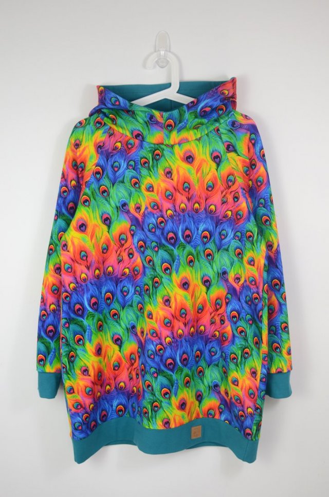 Bluza Spring Hoodie - FUNNY RAINBOW PEACOCK