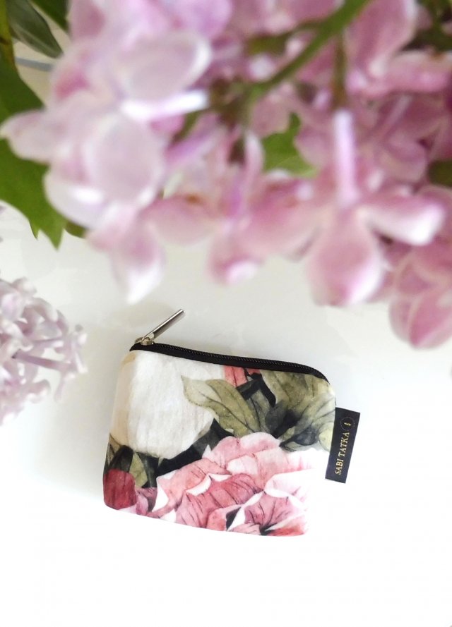 Portfel card holder Piwonie
