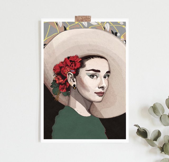 Audrey ,  plakat,  A2 lub 40x50 cm