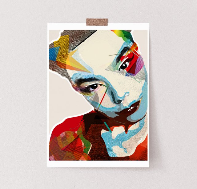 Bjork plakat ilustracja A2 lub 40cmx50cm