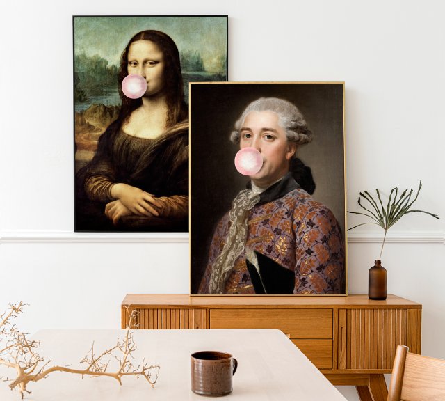 Zestaw Sztuka z balonem znane plakaty obrazy  50x70 B2