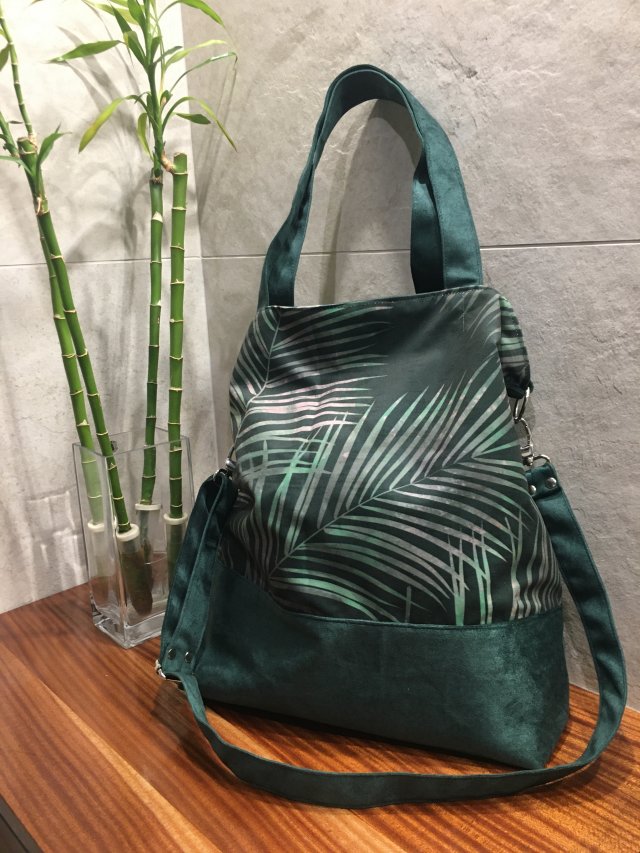 Torba hobo XXL - liście palmy