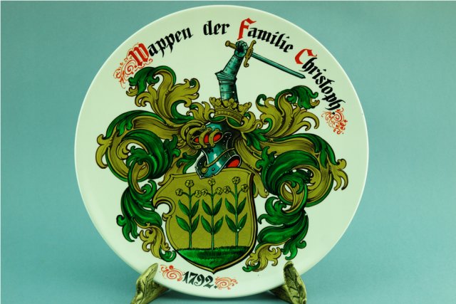 Villeroy & Boch talerz Wappen Familie herb