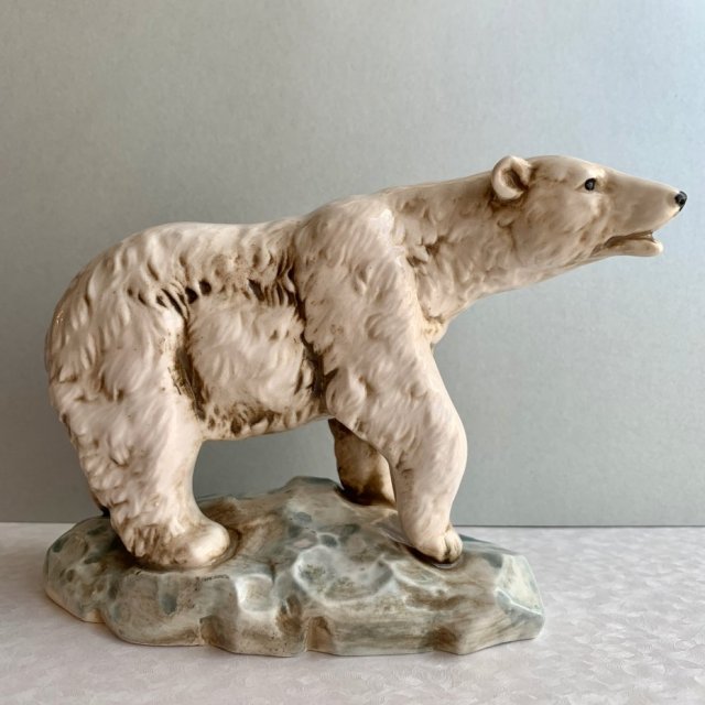 German Pottery Tharatharctos Martinus - Polar Bear ❀ڿڰۣ❀ Figurka porcelanowa ❀ڿڰۣ❀ Ręcznie malowana ❀ڿڰۣ❀
