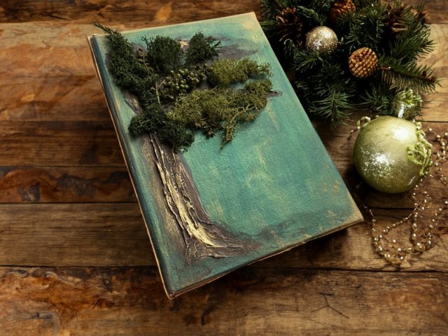Prezent  świąteczny dla mamy - piękny ręcznie robiony album w stylu vintage