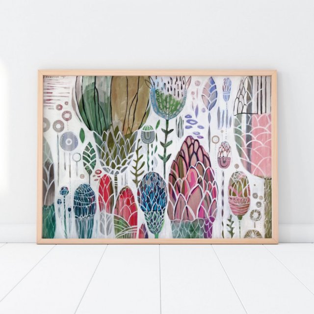 Plakat 50x70 - Pastelowy ogród