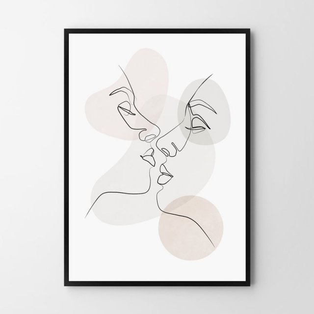 Plakat abstrakcja linie boho pastele 70x100 cm