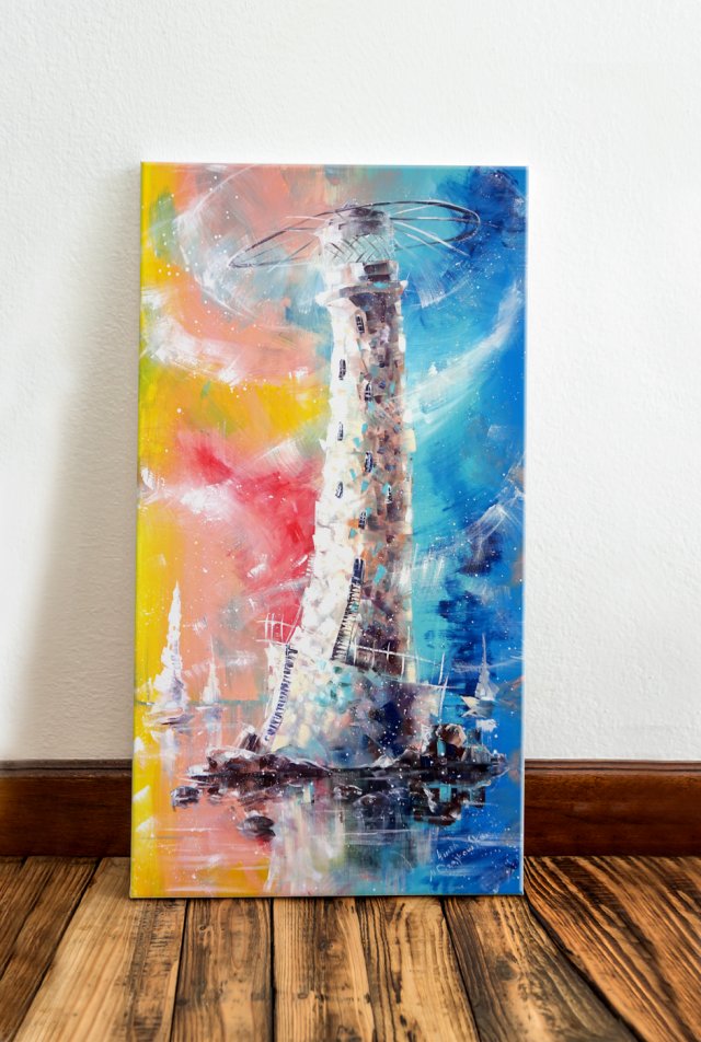 Latarnia morska Bishop Rock. Giclee