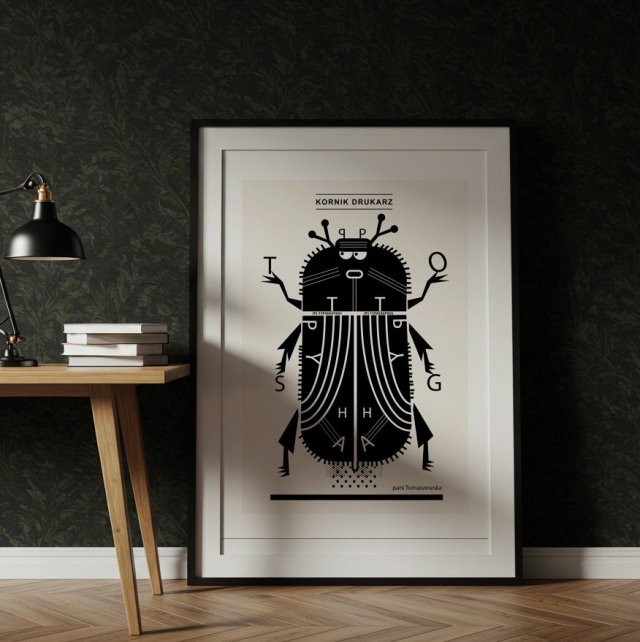 Plakat "Kornik drukarz" 40x50 cm