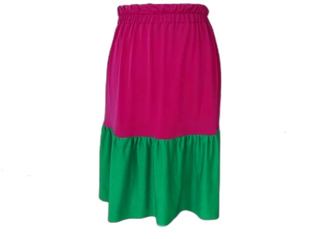 Spódnica różowo-zielona