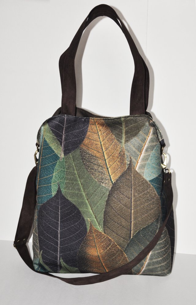 Torba hobo XXL - print liście