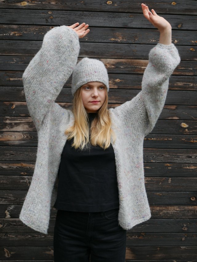 Wełniany cardigan z wełny alpaki BASIC