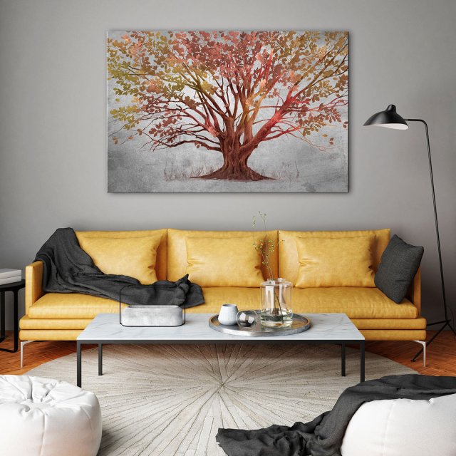 Obraz na płotnie do salonu abstrakcujne drzewo format 120x80cm 02649