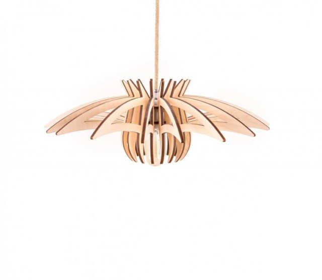 Drewniana lampa do kuchni w stylu skandynawskim