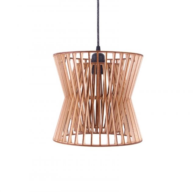 Nowoczesna lampa drewniana do sypialni