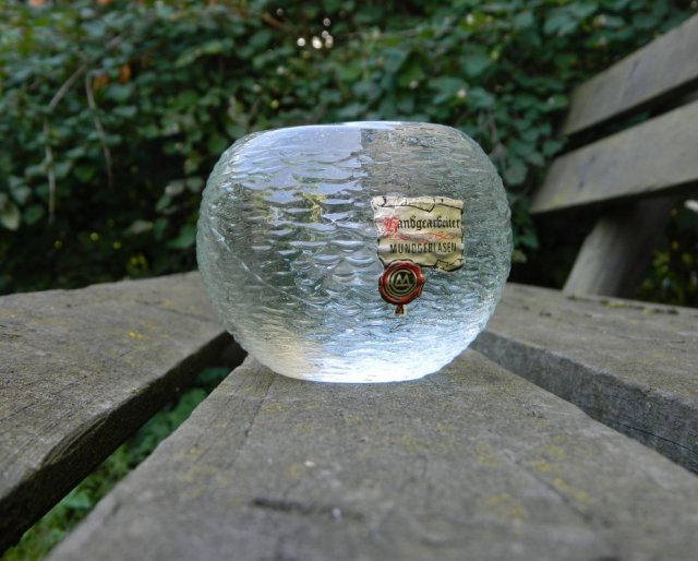 HANDGEARBEITET MUNDGEBLASEN design wazon na jeden kwiat szklana kula przycisk świecznik