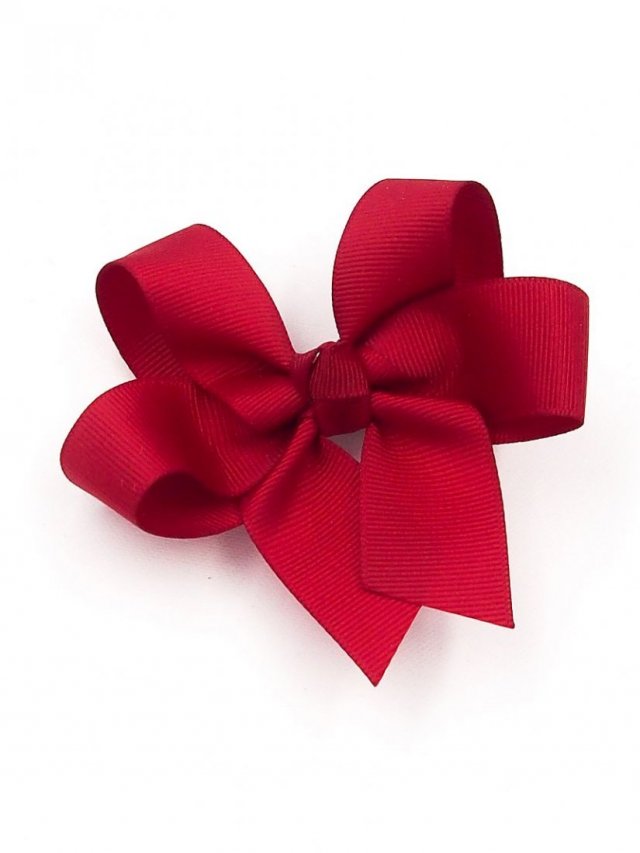 Spinka do włosów Big Bow Dark Red