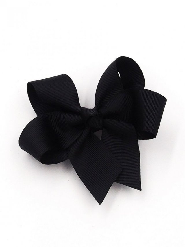 Spinka do włosów czarna kokarda Big Bow Black