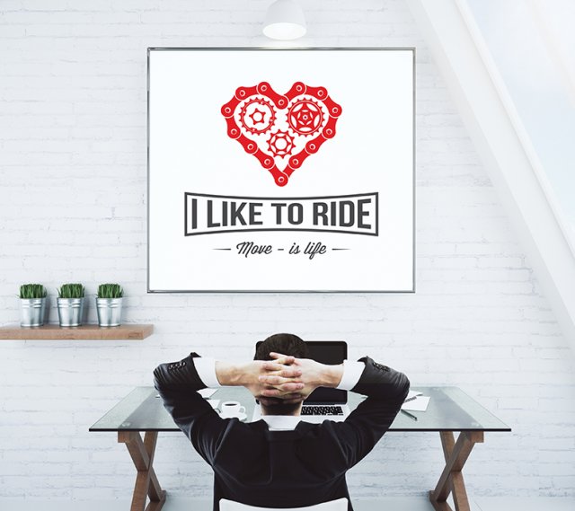 plakat. I like to ride, format A3