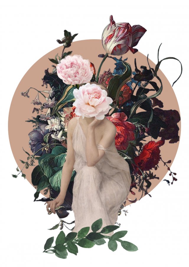 Kolażowy plakat "Fleur"