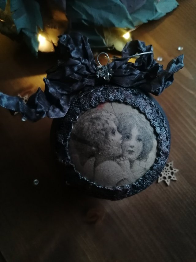 Bańka retro na choinkę
