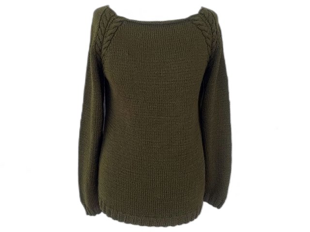 Sweter handmade khaki