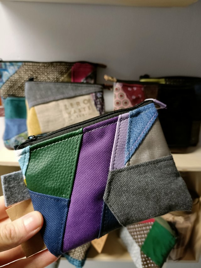 saszetka na zamek z podszewką zero waste