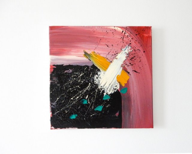 "SEARCHING FOR BALANCE" obraz ścienny akryl na płótnie 30x30 cm