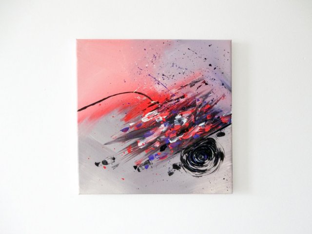 "BLACK HOLE" obraz ścienny akryl na płótnie 30X30 cm