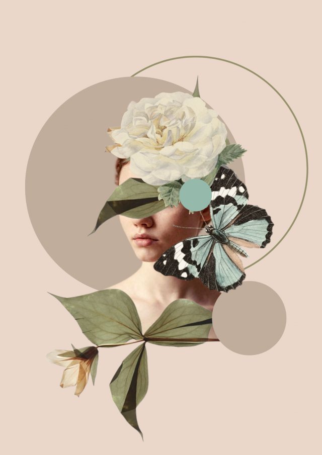 Kolażowy plakat 'Fleur 2'