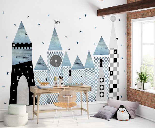 Tapeta dla dzieci Mural Blue WONDERLAND