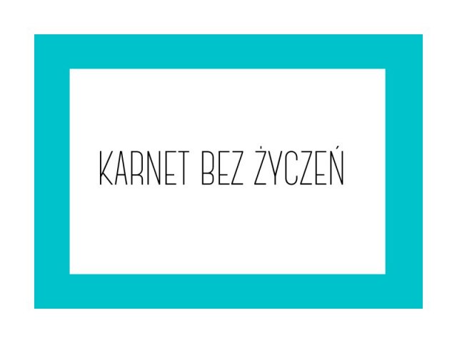 Karnet z miejscem na odręczne życzenia