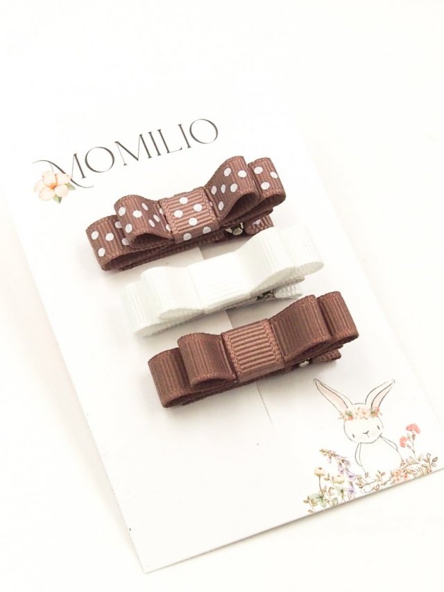 Spinki do włosów kokardki Mini Basic Bow Polly