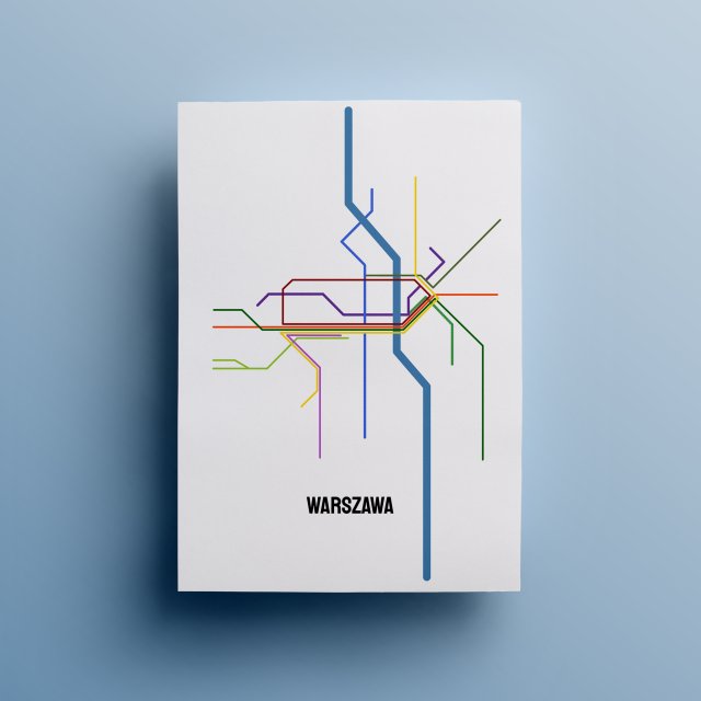 City Poster Series | Plakat Warszawa Metro A3