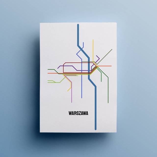 City Poster Series | Plakat Warszawa Metro A3
